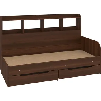 Dětská postel Vomaks unit, s.r.o. Dětská postel KEID | 80 x 190 cm, se zásuvkami a regály Zvolte barvu:: ořech