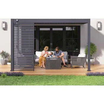 Pergola PANEL ZASTÍNĚNÍ, FIXNÍ LAMELY, HORIZONTÁLNÍ 1 m pro bioklimatickou pergolu