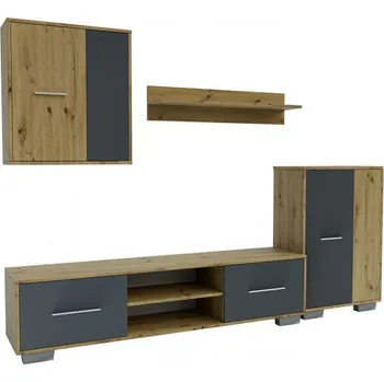 Obývací stěna Obývací stěna ZETA dub artisan/grafit šedý