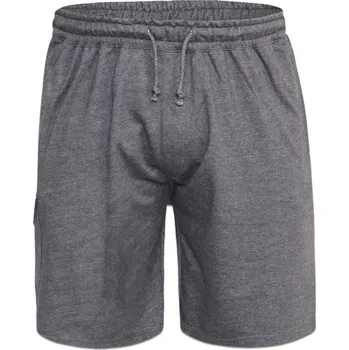 Pánské kraťasy Teplákové cargo šortky s elastickým pasem (šedá) - v nadměrné velikosti 2585