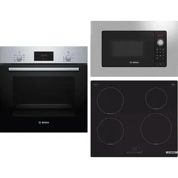Set domácích spotřebičů Bosch HBF133BR0 + Mikrovlnná trouba Bosch BFL623MS3 + Indukční varná deska Bosch PUE611BB5E