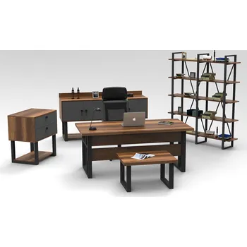 Flipchart ELOTA kancelářský set s regálem, baroko/antracit