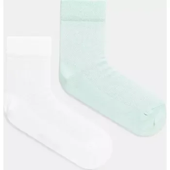 Dámské ponožky Ponožky Calvin Klein Jeans 2-pack dámské, tyrkysová barva, 701231400 65X, vel. ONE SIZE