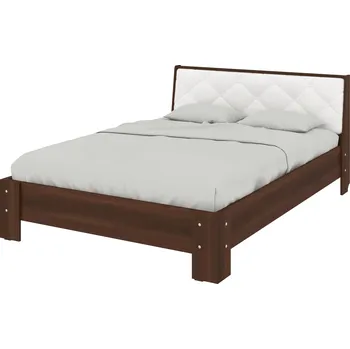 Postel Max-i Postel BANARD 140x200 Zvolte barvu:: ořech, Materiál: koženka - bílá (premium)