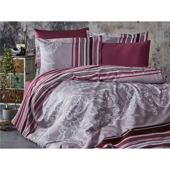 Povlečení Brotex Francouzské povlečení Satén 240x200, 70x90cm Sonet bordo