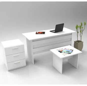 Kancelářský nábytek LAURIA kancelářský set se skříňkou, bílá