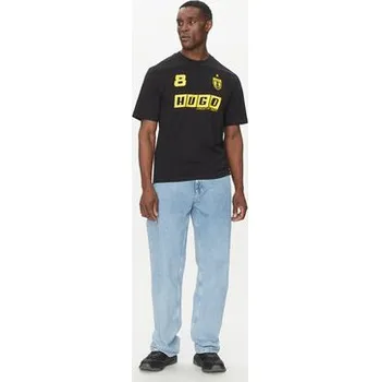 Pánské tričko HUGO T-Shirt Nebulop 50541252 Černá Regular Fit S