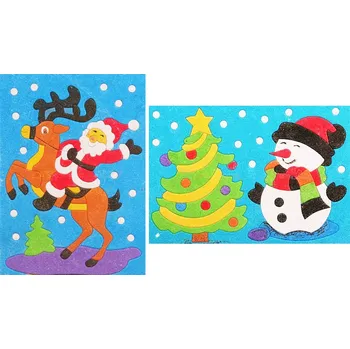 kreativní sada PIASKOWE OBRAZKI omalovánky 2x Mikuláš a Sněhulák