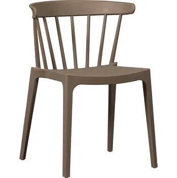 WOOOD Hnědá plastová zahradní jídelní židle Marbel