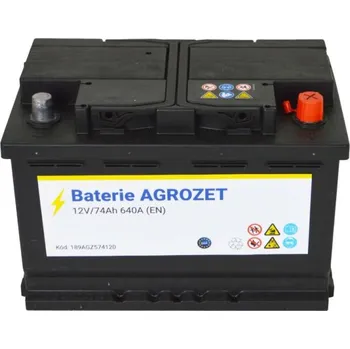 Autobaterie AGROZET Baterie 12V/74Ah (640A EN)