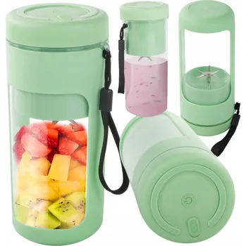 Household USB elektrický mixér pro přípravu koktejlů a smoothies / Zelený