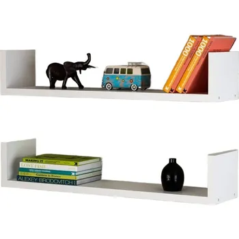 police Závěsné police CROWN - 2 ks, bílé + vyzvednutí ZDARMA