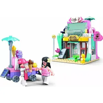 Stavebnice Sluban Sluban Metropolis M38-B1266 Kavárna a zmrzlinový vozík