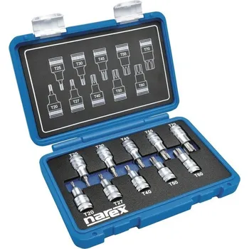 Dílna NAREX 443000961 Sada hlavic 1/2" zástrčných TORX TX 20-70 L55mm 10dílná