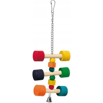 Hračka pro ptáka FERPLAST Dřevěná houpačka - hračka pro ptáky, andulky, korely, 31 cm