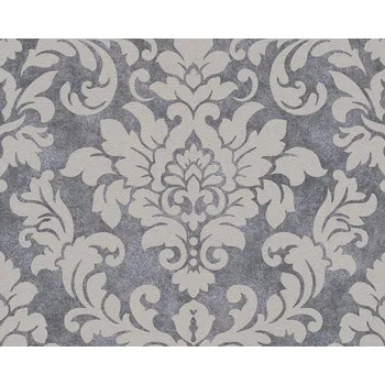 Tapeta TAPETA TAPETY 3D GLAMOUR STŘÍBRO BÉŽOVÁ TAUPE BROKAT