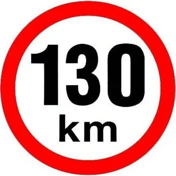 Samolepící dekorace Samolepka 130 km/h 15 cm