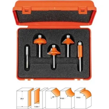Fréza CMT Orange Tools C90000503 - Sada fréz 5 dílná, stopky pr. 8 mm