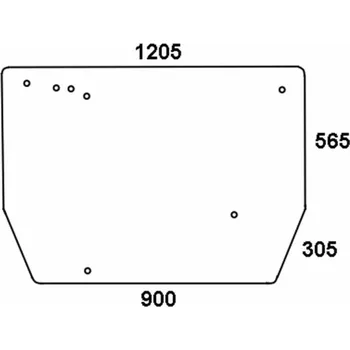 Autosklo Sklo zadní, madlo rozteč 660 mm