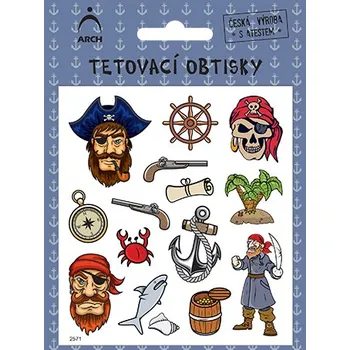 samolepka Dětské tetovací obtisky - piráti 01
