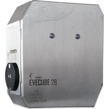 Nabíjecí stanice pro elektromobil EVECUBE 2B - 2x22kW AC nabíjecí stanice (offline), Modul řízení výkonu MODBUS Žádný, Typ připojení zásuvka + kabel T2 , 8 metrů (spirálový)
