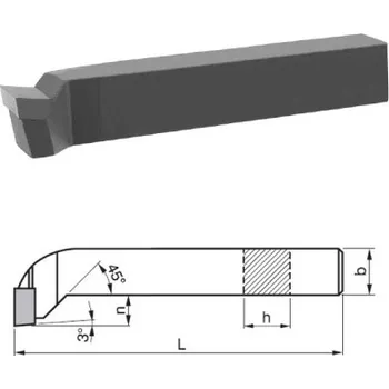 Příslušenstí k soustruhu DENAS 223714-32x32-H10 - Nůž soustružnický 32x32x170mm ubírací čelní pravý H10 (K10), DIN 4977