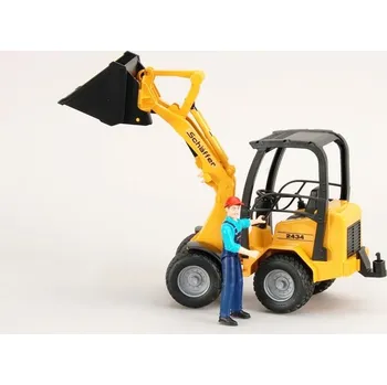 Nakladač Schäffer 2434 s dělníkem Bruder 9038