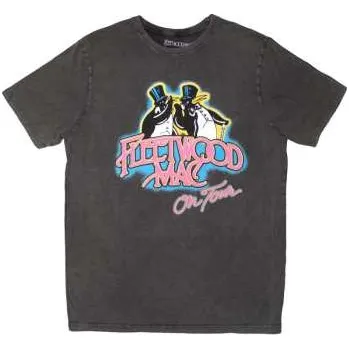 Zahraniční hudba Merch Fleetwood Mac: Fleetwood Mac Unisex Stone Wash T-shirt: On Tour (charcoal Grey) (large) L