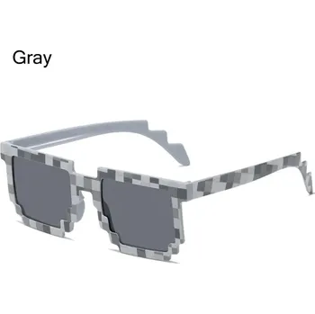 Hranaté sluneční Minecraft brýle pro děti - šedá