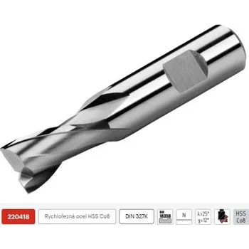 Fréza ZPS FN 220418.300 - Fréza na kov pr. 30,0 x 26/102 mm válcová čelní 2-břitá krátká, nesouměrná pro drážky per, HSS-Co8