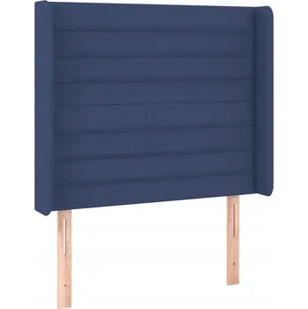 Čelo postele s ušima modré 103x16x118/128 cm