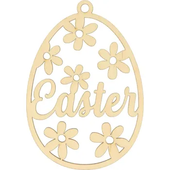 Velikonoční dekorace Natana dřevěné vajíčko Easter 6x9cm