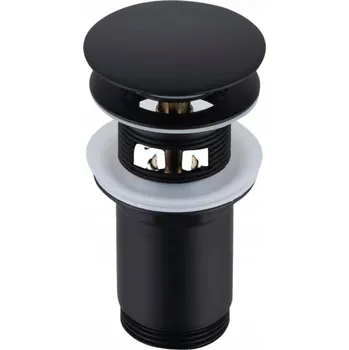 Sifon AQUAUNO UCPÁVKA UMYVADLA KLIK-KLAK MOSAZNÁ ČERNÁ S PŘEPADEM model 3