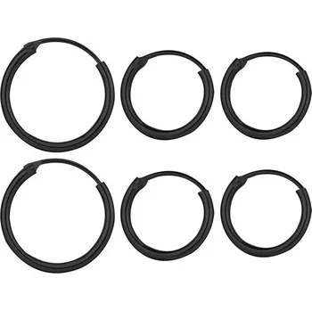 Náušnice Minimalistické kruhové náušnice - černá