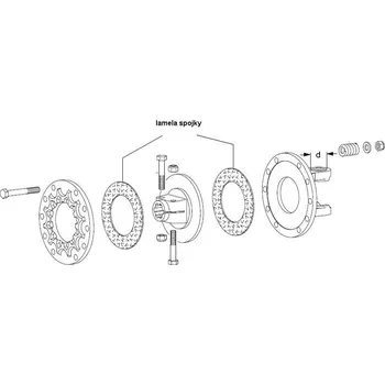 Spojková lamela Lamela spojky K92, 91x150x3