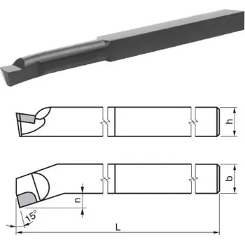 Sada nářadí DENAS 223724-32x32-S30 - Nůž soustružnický 32x32x355mm vnitřní ubírací S30 (P30), DIN 4973