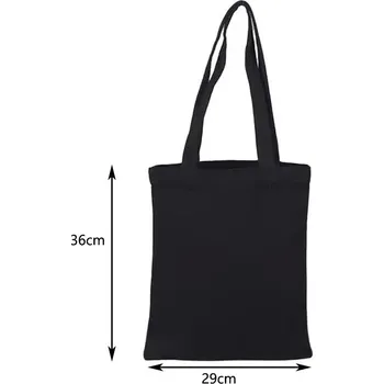 Kvalitní plátěná nákupní taška | eko kabelka - Černá, 29 x 36 cm