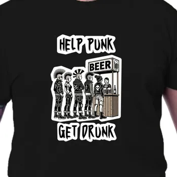 Pánské tričko Tričko Pivo | Tričko Help punk get drunk