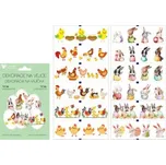 Velikonoční obtisk na vajíčka 7758 košilky zvířátka12 ks