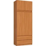 Šatní skříň s nadstavbou S90 2 dvířka 2 zásuvky olše 120800557