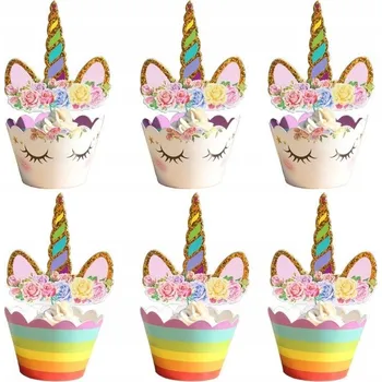 Formička Košíčky na muffiny Jednorožec + Zápichy Unicorn 24 ks