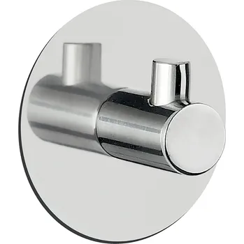 Držák na ručník Spirella kulatý samolepící háček METI, lesklá nerezová ocel, průměr 50 mm
