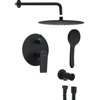 Sprchový set Sapho KAI podomítkový sprchový set s pákovou baterií otočný přepínač 2 výstupy černá KA43/15-01