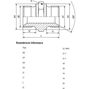 Příslušenství ke kompresoru Spojka přímá G1/G1 hrdlová
