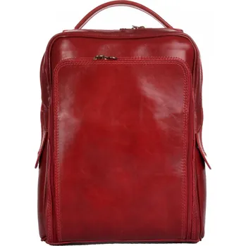 Městský batoh Kožený batoh 555 červený, IL GIGLIO