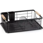 KELA Odkapávač na nádobí Rica kovový černý 35,0x28,0x13,0cm KL-11713