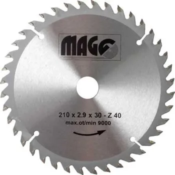 Pilový kotouč MAGG 9321040 Pilový kotouč 210x2,9x30mm/40 zubů - střídavě šikmé