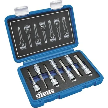 Gola sada NAREX 443000960 Sada hlavic 1/2" zástrčných XZN M5-16 L100mm 7dílná