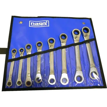 Klíč NAREX 443000989 Sada klíčů 8dílná ráčnových oboustranných vinyl DIN3113
