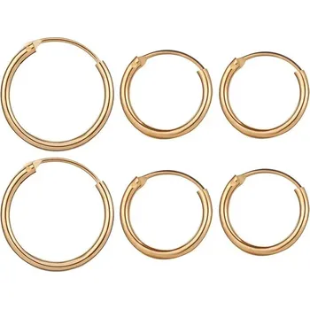 Náušnice Minimalistické kruhové náušnice - Zlatá